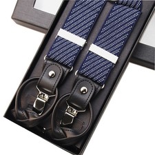 3.5cm Men's Adult Suspenders Elastic Anti-Slip Braces Jeans Formal Wear Sturdy