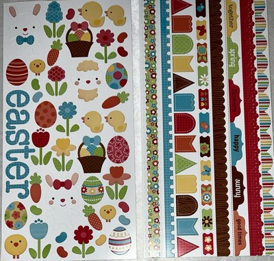 HTF Doodlebug Flower Box Spring Easter Collection+ Borders