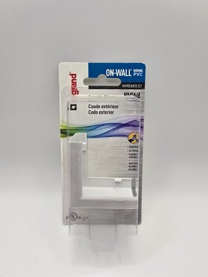 Legrand Wiremold NMW8 On-Wall White Plastic Electrical Outside Elbow