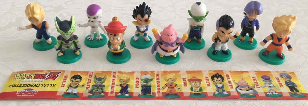 Seltene Set 10 Mini Figure Dragonball Z Originale Spiele DOLCI PREZIOSI