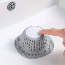 Bathtub Drain Collapsible Silicone Drain Protector for Pop-Up and Regular Drain