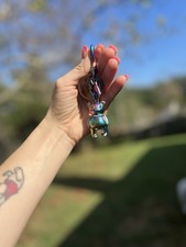 Coach 3D Iridescent Hologram Bear Key Fob Keychain Bag Charm
