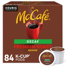 Premium Roast Decaf, Keurig Single Serve K-Cup Pods, Medium Roast Coffee Pods, 8