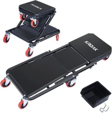 Creeper 36 Inches 2 in 1 Z Creeper Seat 330 lbs Capacity Garage Chair Adjustable