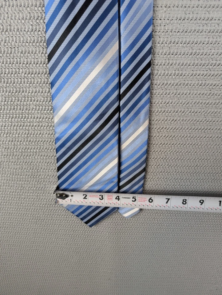 Corbata Zodiac Sicilia Corbata Seda Hecha en Italia Rayas Foto 4 de 4