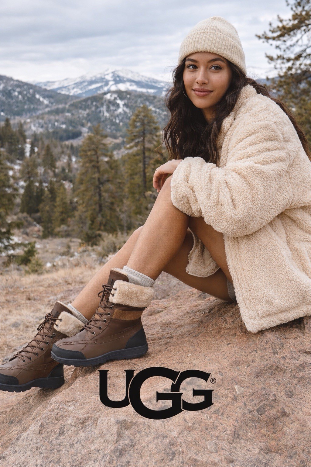 UGG Butte II Boot WATERPROOF INSULATED BROWN KID 6 WOMEN 7