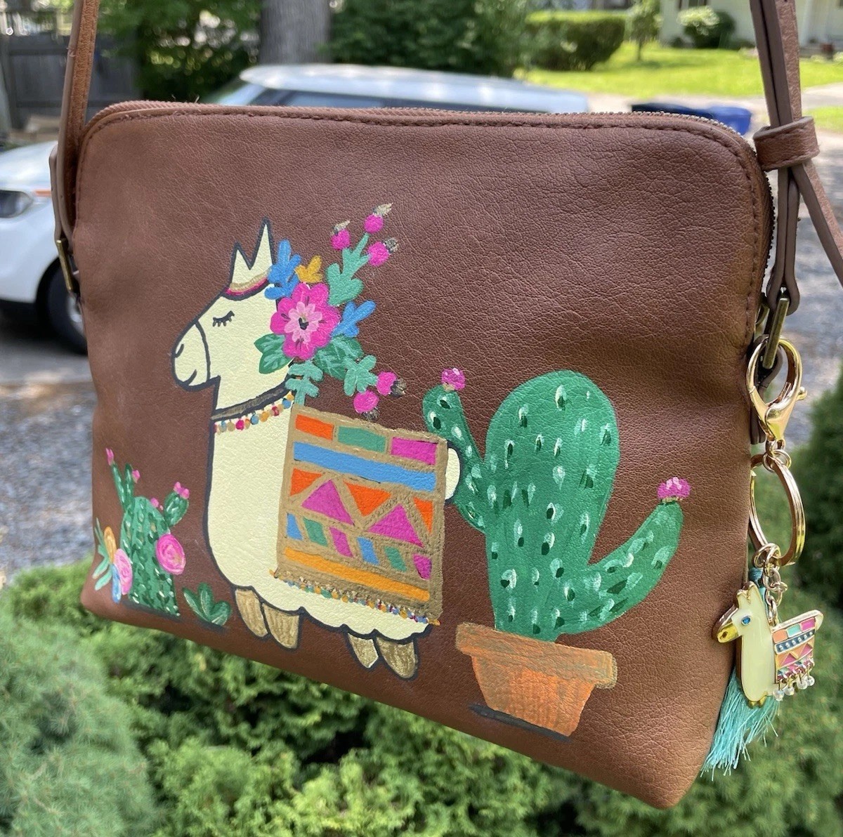 Upcycled Hand Painted Universal Thread Crossbody … - image 2