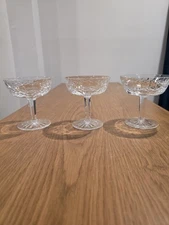 Waterford Crystal Lismore Champagne or Tall Sherbet Glass Set Of 3