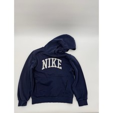 Nike Youth Medium Fleece Hoodie Blue Purple Pullover Sweatshirt Embroidered Logo