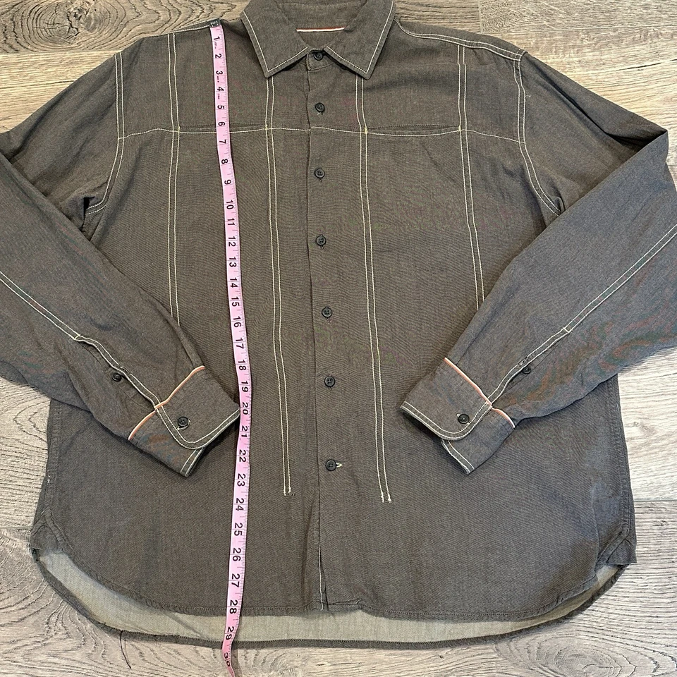 EQ Rooster Mens Button Down Long Sleeve Shirt Size LX Casual Workwear - Image 4 of 4