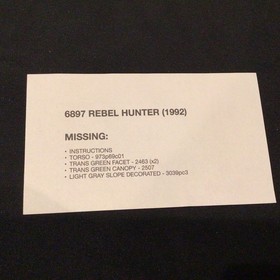 Vintage Lego Set 6897 Rebel Hunter  Space Police II (1992) - NOT COMPLETE