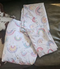 Pottery Barn Kids Rainbow Cloud Organic Cotton Toddler 3 Piece Sheet Set
