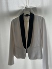 Express Two-tone Cream Blazer With Black Shawl Lapel — photo 1