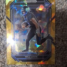 Panini 2023 Prizm Draft Picks Will Levis Gold Cracked Ice Rookie #103 Kentucky