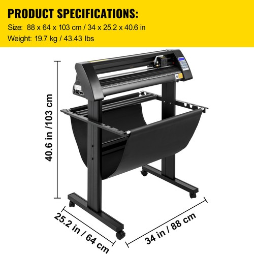 Plotter da Taglio Vinile Semiautomatico da 720mm con Luce Guida a LED - Afbeelding 7 van 12