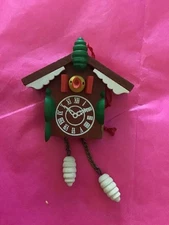 Handmade Wood Miniature Cuckoo Clock Holzkunst Christian Ulbricht Germany NO BOX