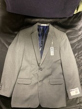 IZOD Boy's Solid Gray/Charcoal Blazer Sport Coat - Size 18 Regular