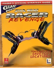 Star Wars Racer Revenge Prima Official Strategy Guide Sony PS2 WITH POSTER