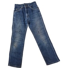 Vtg 90s Lee Jeans Blue Cotton Blend Denim Straight Leg Sz 29 x 30