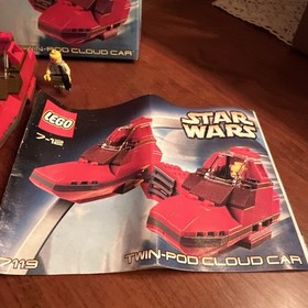 Lego Star Wars Twin Pod Cloud Car #7119 100% Complete W/Box, Manual & Lobot