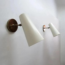Pair of Mid Century Modern Wall Sconce Stilnovo Brass Vintage Wall Lamps 1950's