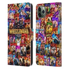 OFFICIAL WWE WRESTLEMANIA 41 LEATHER BOOK WALLET CASE FOR APPLE iPHONE PHONES