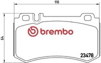 Brembo P50061 Bremsbelagsatz FüR Scheibenbremse Bremsbelagsatz