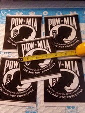 Pow Mia - Vinyl Decal Stickers 4 X 4 Uv Resistant. 5 Stickers For 5