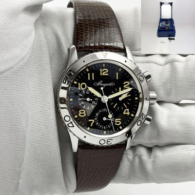Breguet Type Xx Aeronavale Chrono 3800ST 39MM Black Patina Dial Steel Box