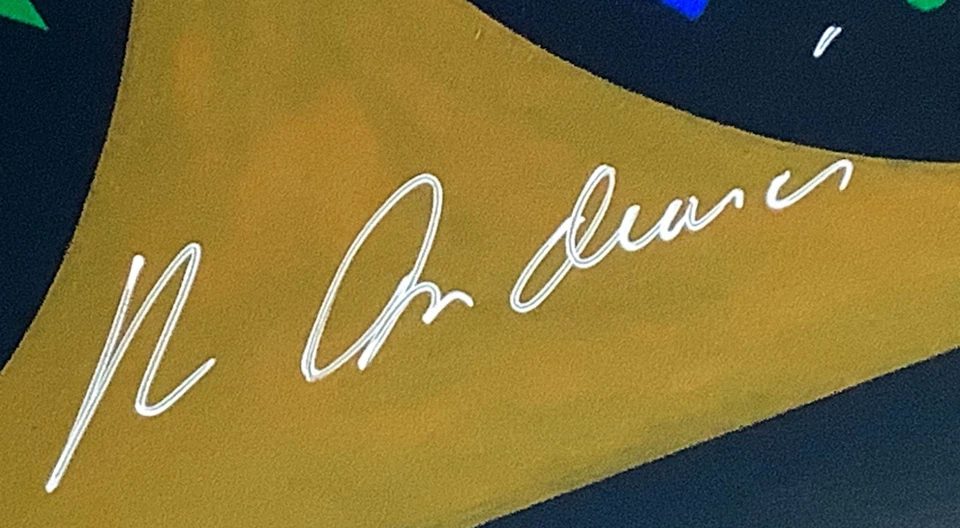 ROBERT INDIANA - Assinatura assinada à mão - 11 x 14 polegadas quadro fosco impressão pronta - Imagem 4 de 4