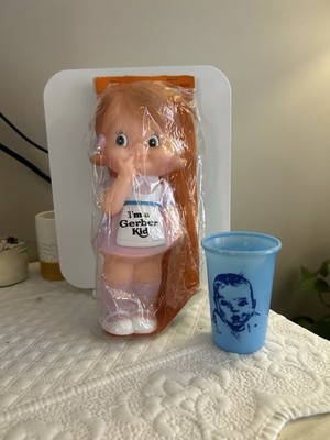 Vtg Gerber Vinyl Squeaky Girl toy