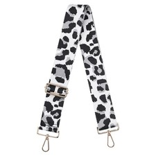 Purse Strap Replacement, Leopard Crossbody Shoulder Strap White, Gold Buckle 