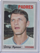 1970 Topps Baseball #644 Gerry Nyman - San Diego Padres