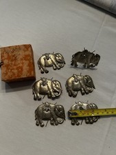 Silver Vintage Victorian Elephant Place-card Holders