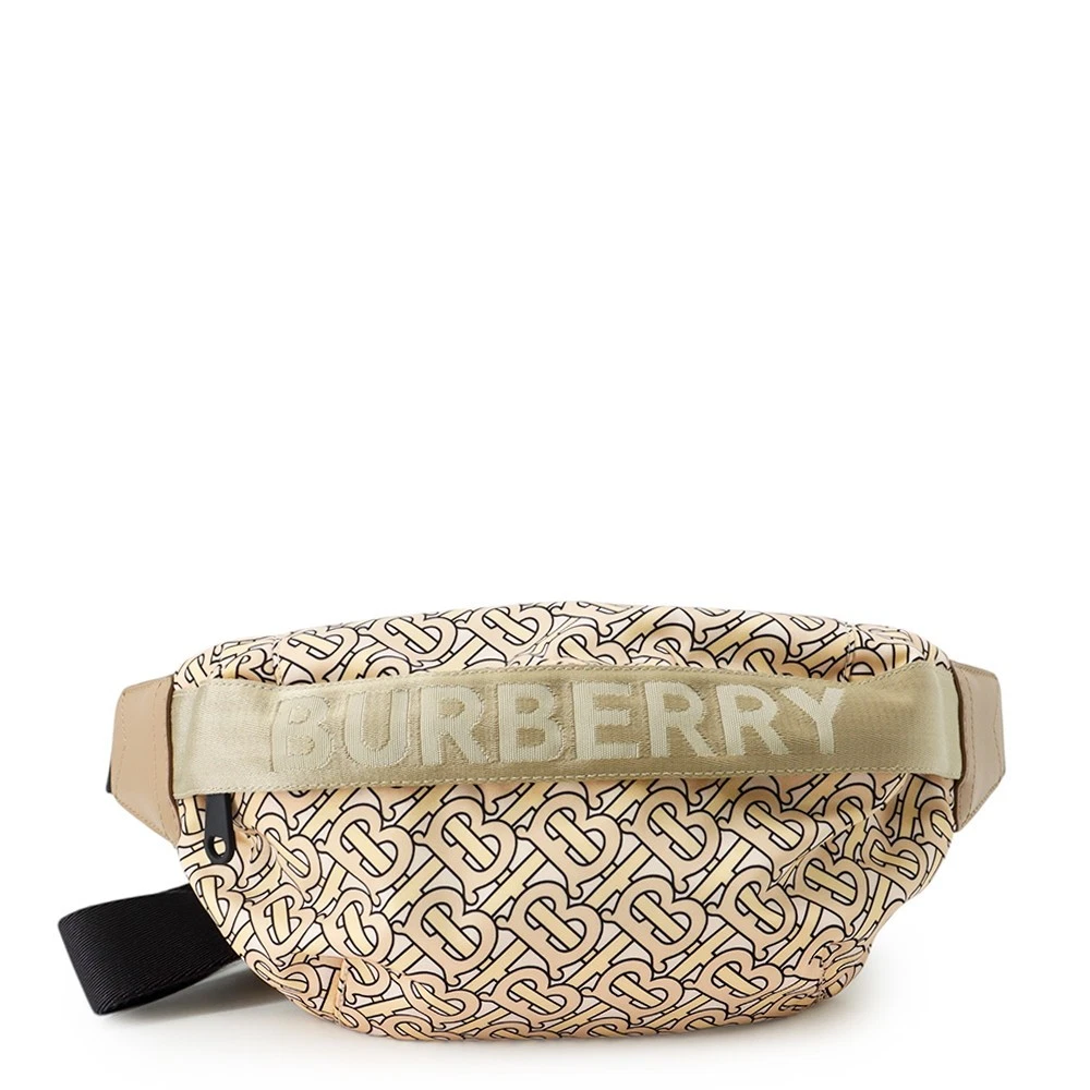 Burberry — BURBERRY TBMonogram Sony Crossbody Bag Nylon Beige 8011615