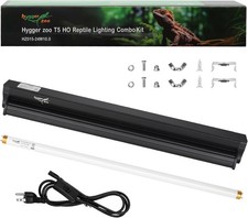 T5 UVB Reptile Light Fixture HO UVB Bulb Lighting Combo Kit 10.0 UVB Light for