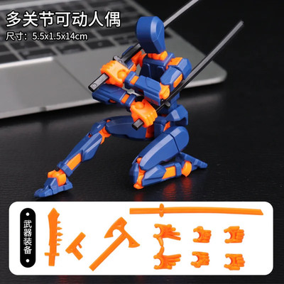 Luminous Multi Jointed Robot & Dog 3D Printed DIY Assembly Action Figure Toy Gif