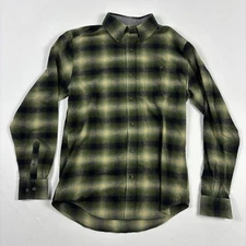 Weatherproof Vintage Men's Plaid Long Sleeve Flannel Shirt Green Small