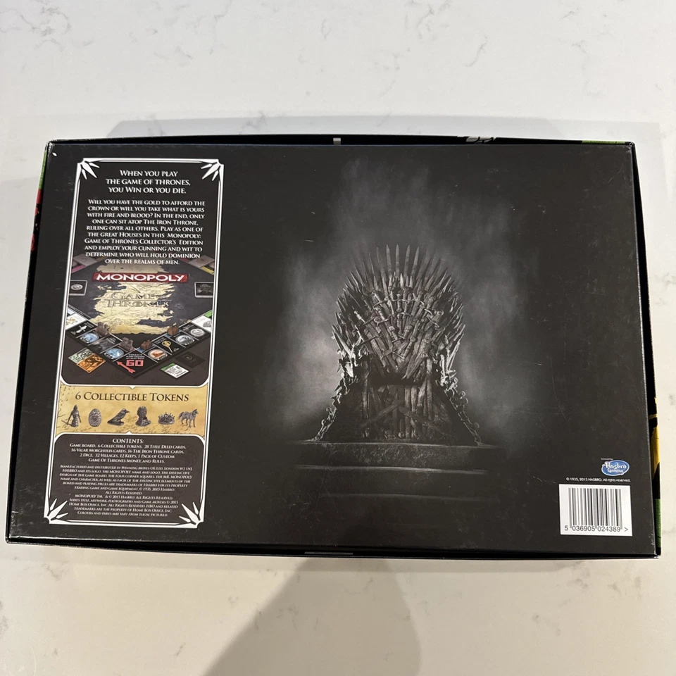Monopoly Rare Game Of Thrones Collector’s Limited Edition Board Game Complete - Image 2 of 4