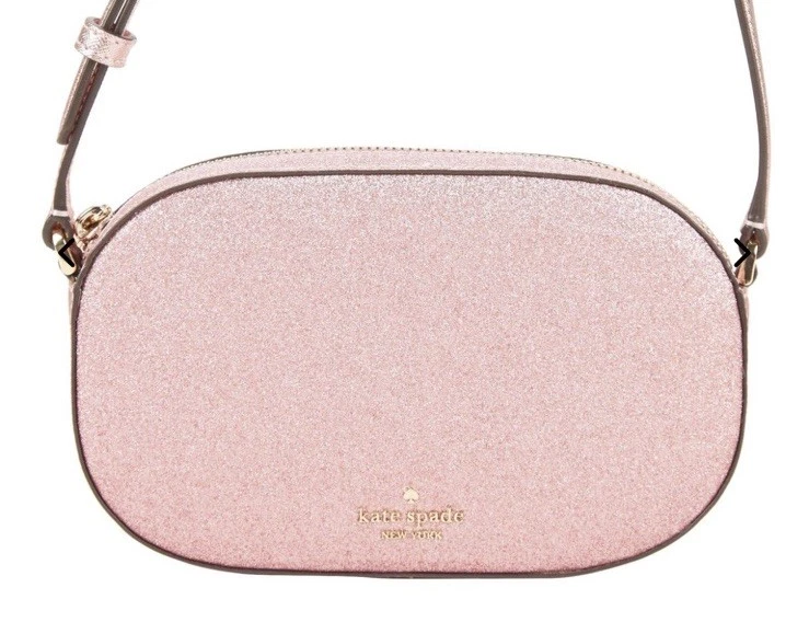 Bolso Bandolera Kate Spade Holiday Brillo Ovalado Cámara Popular Rosa KE459 $299 Foto 3 de 4