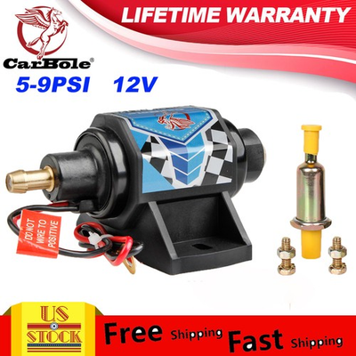 #ad 12V 5 16 inch Fuel Pump Electric Gas Diesel Inline Low Pressure 5 9PSI Universal $23.99