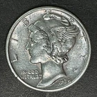 1938  Mercury Dime 10 cents USA Coin 90% Silver Liberty Freedom AU