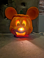 Vintage Disney Mickey Mouse Pumpkin Light 199...