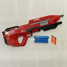 BoomCo Halo Red UNSC MA5 Assault Rifle Dart Gun With Clip And Darts Works