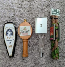 Lot Of 4 Beer Tap Handles: Cryo-Cronic, Bale Breaker, Icicle, Everything Naughty