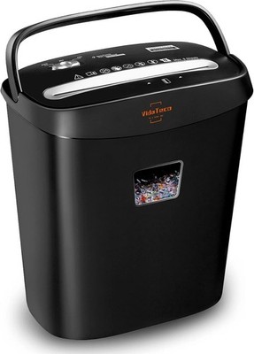8-Sheet Cross-Cut Shredder | 15L Waste Bin | Portable Handle