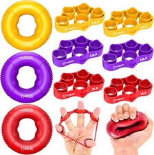 FitBeast Grip Strength Trainer, Finger Exerciser, Forearm Strengthener 9-Piece