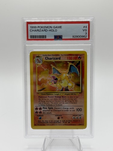 Charizard graded PSA 3 for sale on eBay