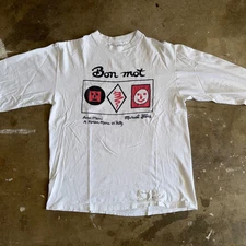 80s - 90s VINTAGE MICHAEL STARS ARTIST T-SHIRT FRENCH ART TEE SZ L