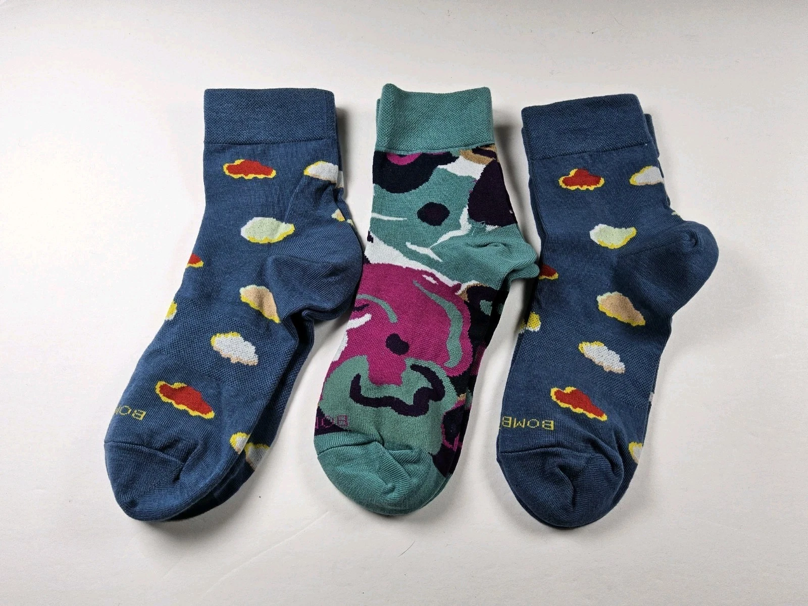 Bombas Lightweight Quarter Socks Lot Of 3 Pairs Size M